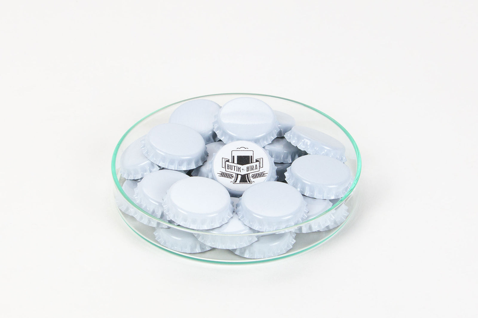 Beyaz Renk Bira Şişesi Kapağı - Butik Bira