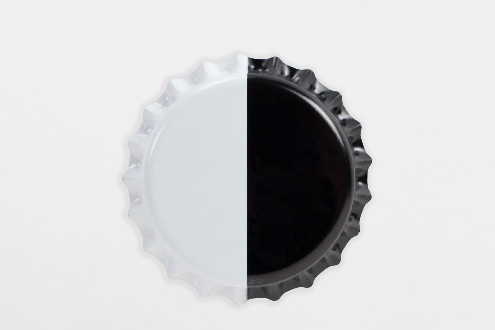 Siyah-Beyaz Bira Şişesi Kapağı - Siyah-Beyaz Taç Kapak - Butik Bira